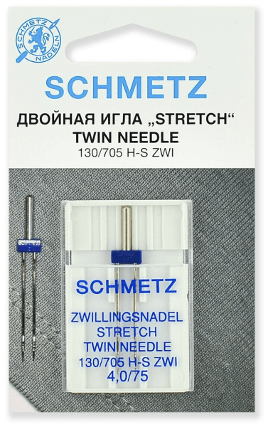Иглы Schmetz стрейч двойные 130/705 H-S ZWI 4,0/75, 1 шт в Дзержинском